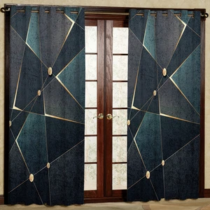 پرده مدل مخمل پانچی طرح سه بعدی کد 4228T2 سایز 200x140 سانتی متر