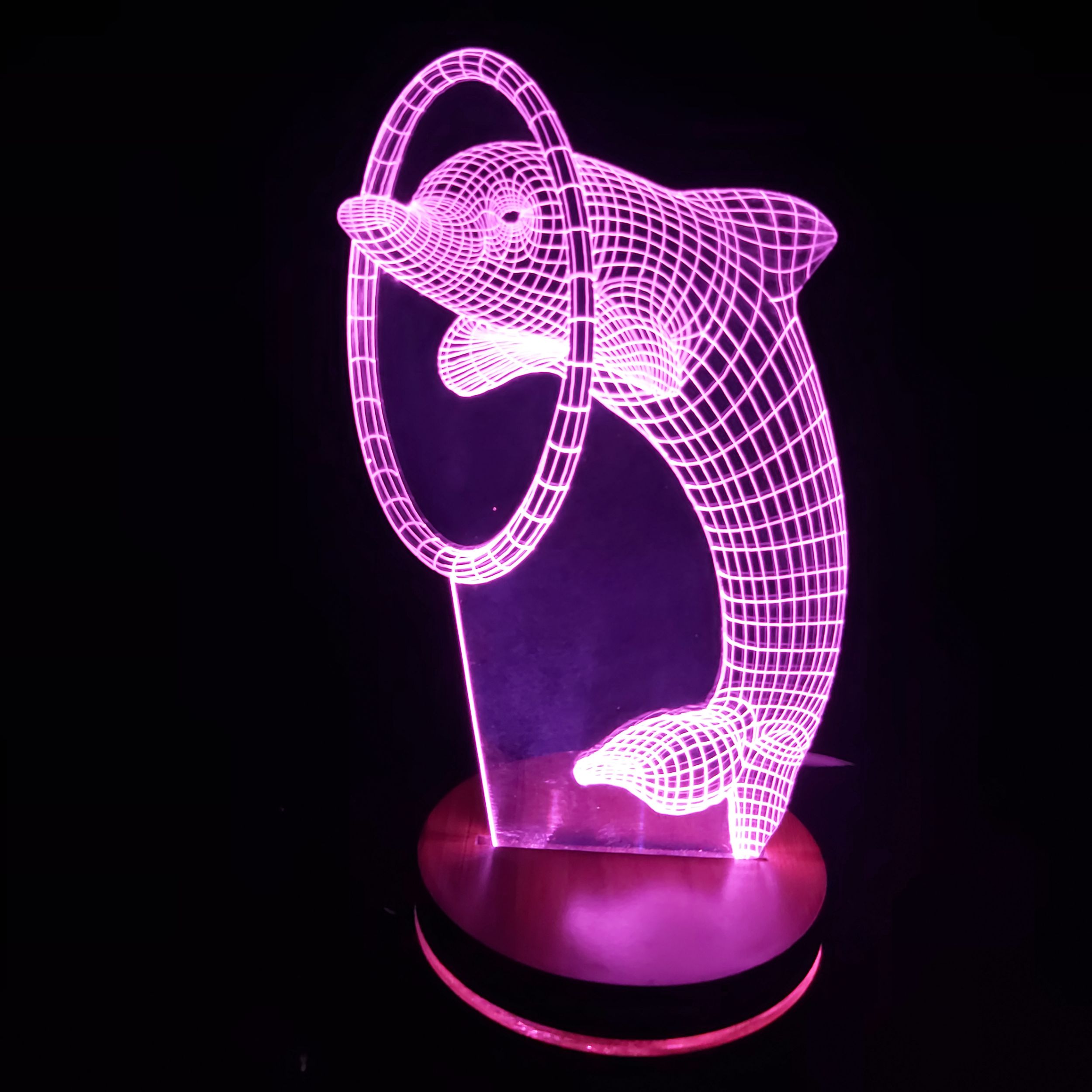 چراغ خواب کودک مدل بالبینگ سه بعدی دلفین کد 1420