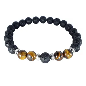 دستبند مردانه مدل black&brown کد 467 سایز Free Size