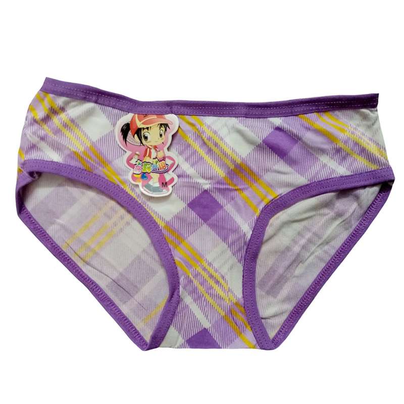 شورت دخترانه مدل چهارخونه رنگ بنفش