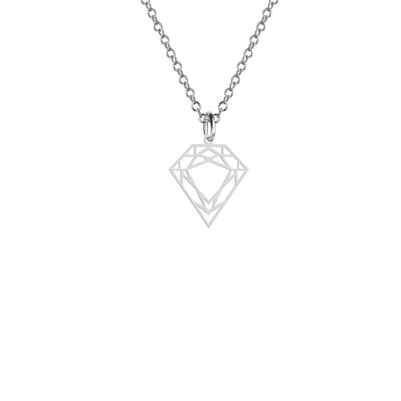 گردنبند نقره زنانه هایکا مدل الماس کد n.ha2-592