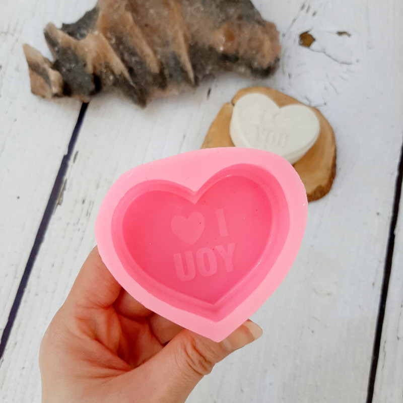 قالب شمع مدل قلب I LOVE YOU