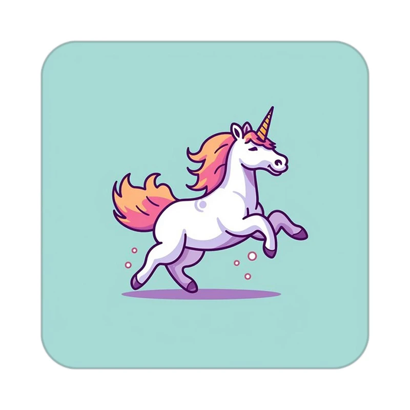 زیر لیوانی کاکتی طرح اسب تک شاخ و یونیکورن مدل mp29552