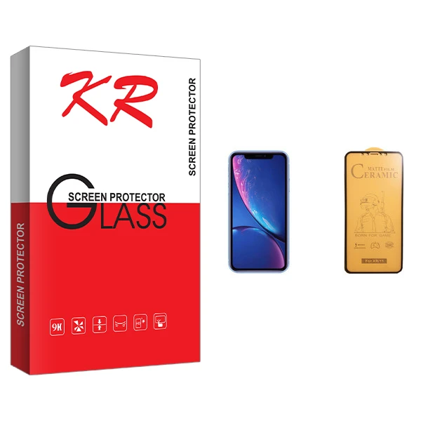 محافظ صفحه نمایش سرامیکی کی آر مدل +HD مناسب برای گوشی موبایل اپل iPhone XR