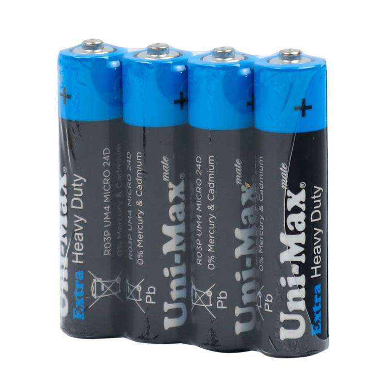 باتری قلمی یونی مکس مدل  Extra Heavy Duty R03P-UM4 بسته چهار عددی