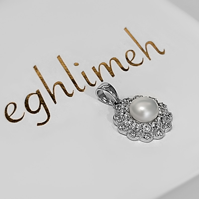 آویز گردنبند نقره زنانه اقلیمه کد VN426