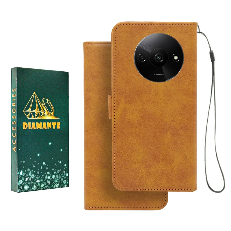 کیف کلاسوری دیامانته مدل Mortand Gn مناسب برای گوشی موبایل شیائومی Redmi A3 4G به همراه آویز