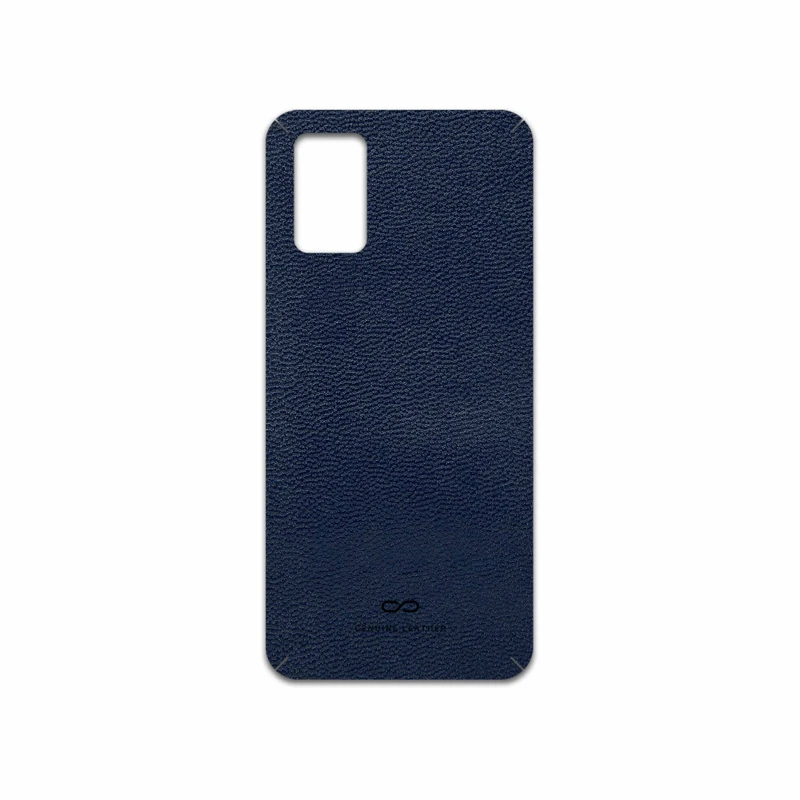 برچسب پوششی ماهوت مدل Deep-Blue-Leather مناسب برای گوشی موبایل سامسونگ Galaxy A03S
