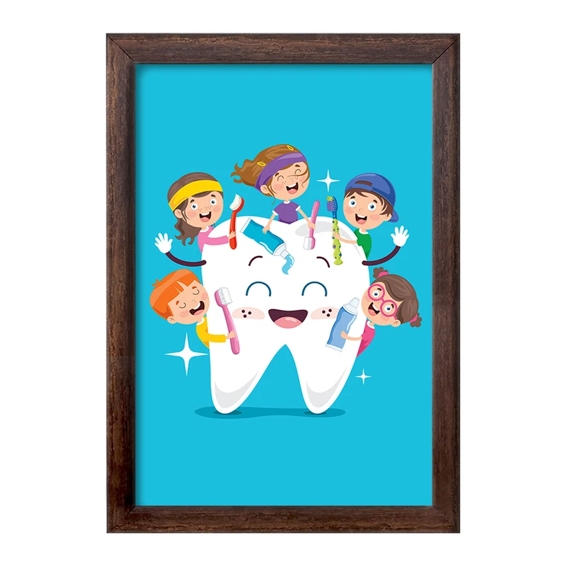 تابلو خندالو طرح دندان و دندانپزشکی کودکانه کد 27785