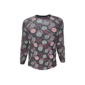 بلوز آستین بلند زنانه مدل گلدار یقه گرد