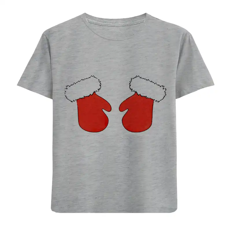 تی شرت آستین کوتاه بچگانه مدل دستکش زمستانی D303