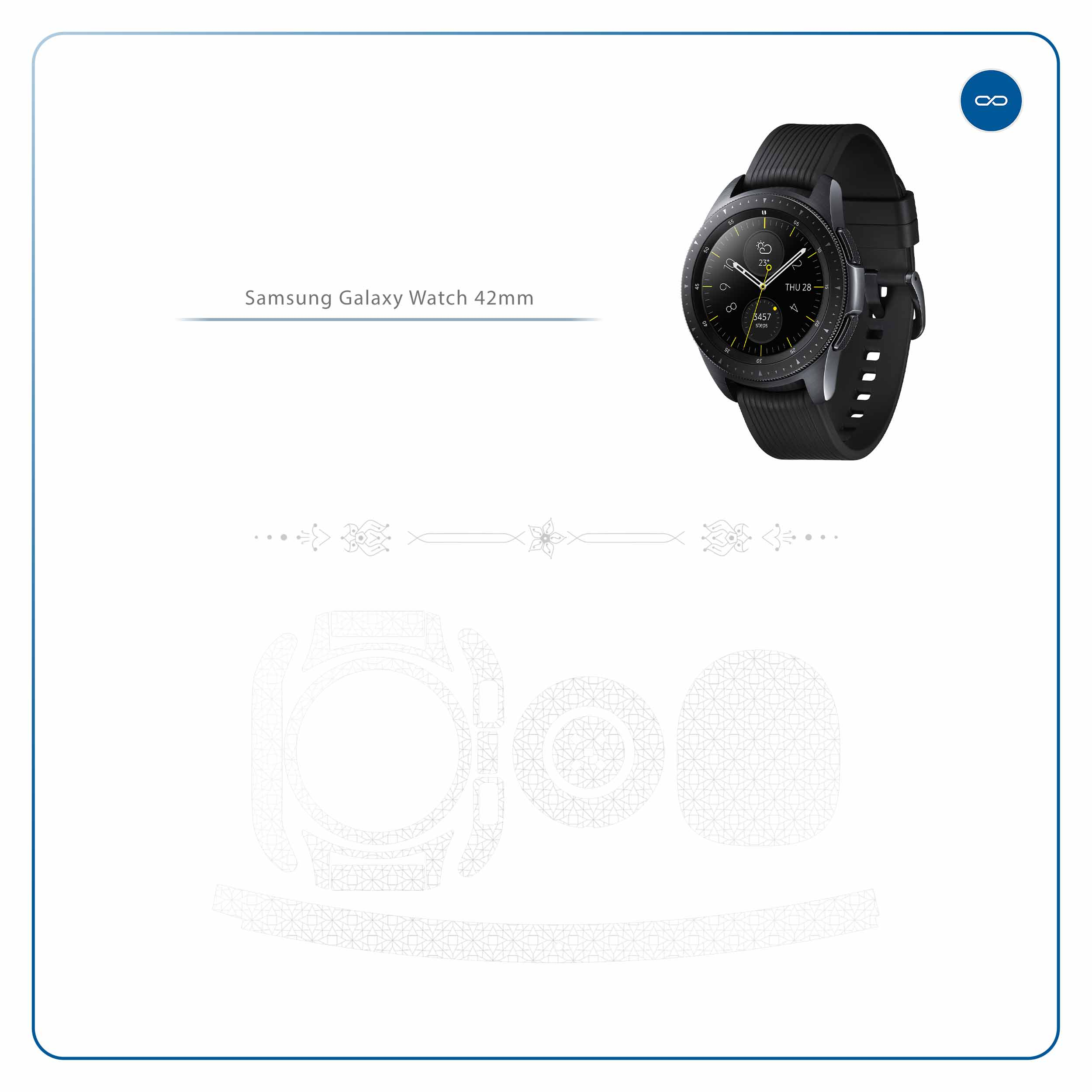 برچسب ماهوت طرح Cloud-Transparent مناسب برای ساعت هوشمند سامسونگ Galaxy Watch 42mm