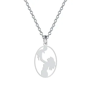 گردنبند نقره زنانه هایکا مدل مادر و کودک کد n.ha2-753