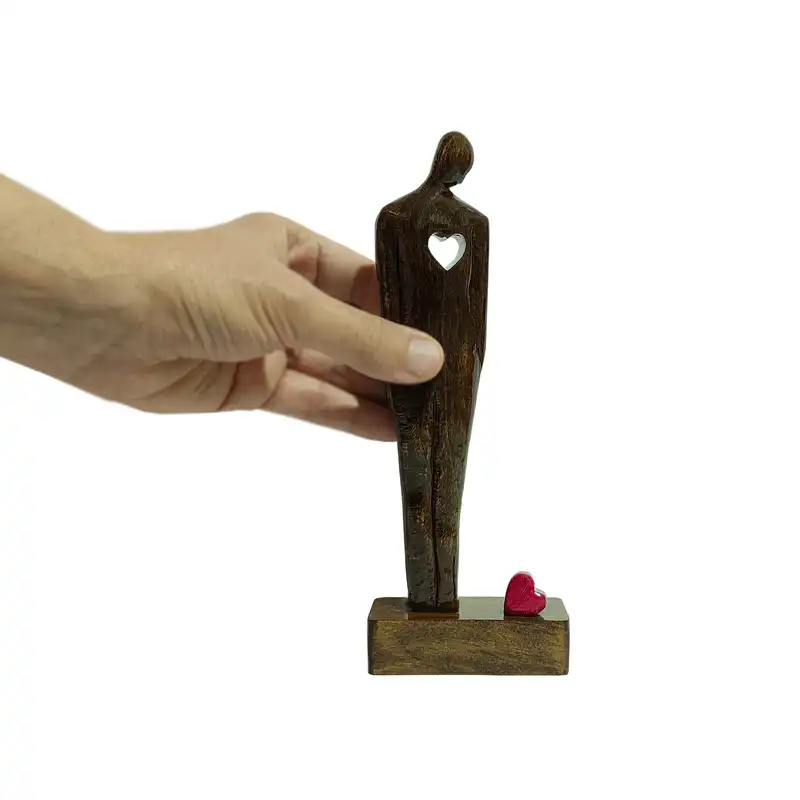 مجسمه چوبی طرح آدم عاشق مدل 40116