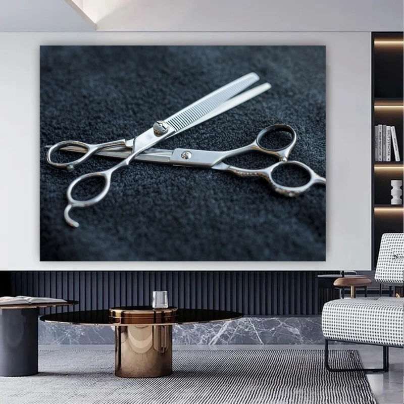 تابلو بوم طرح مخمل آرایشگری مدل قیچی کد BK24592