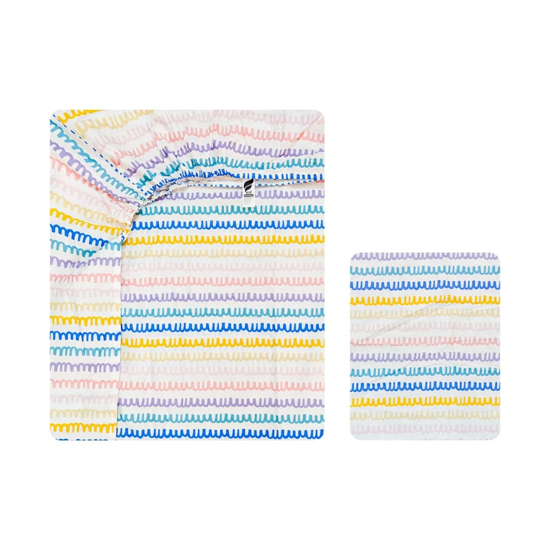 سرویس ملحفه یک نفره 2 تکه آدنو مدل Twisty کد FI38