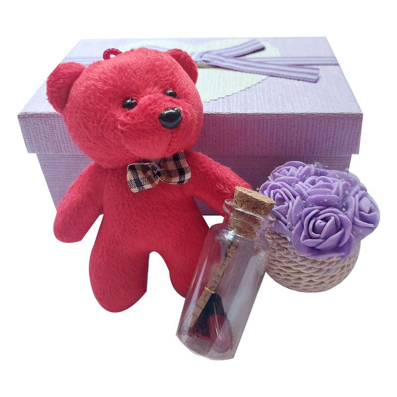 ست هدیه عروسک مدل روز عشق کد VT3 مجموعه 3 عددی