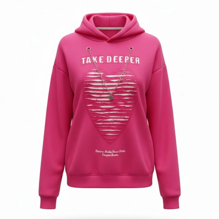 هودی زنانه مدل قلب