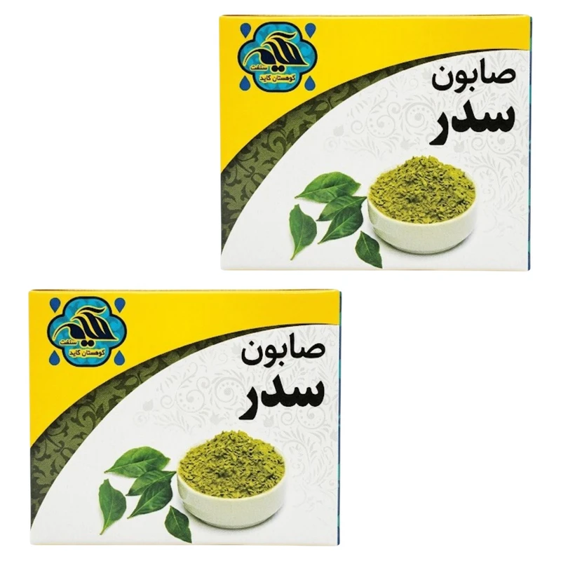 صابون شستشو ضد باکتری صورت و بدن حکیم مدل سدر مناسب برای انواع پوست وزن 50 گرم بسته دو عددی