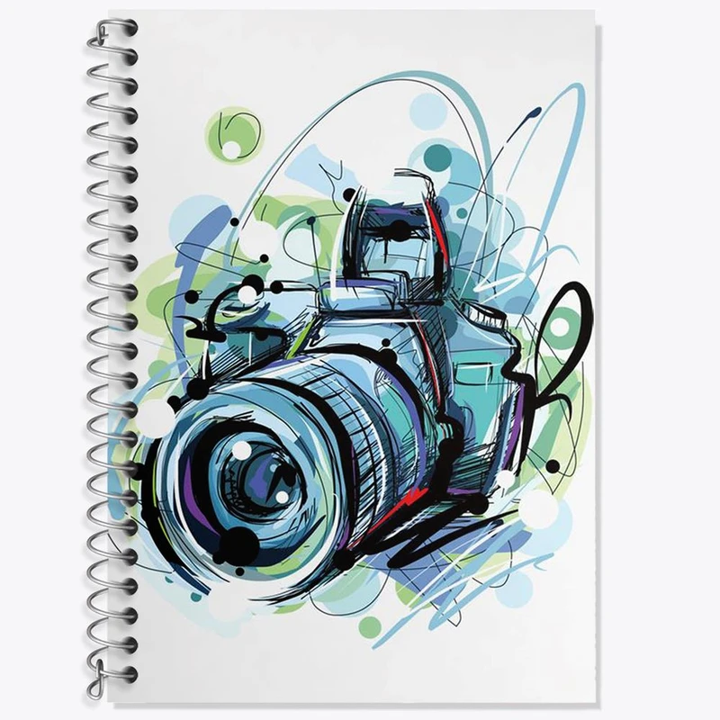 دفتر زبان 50 برگ خندالو مدل سه خط طرح دوربین کد 1731