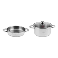 سرویس تابه و قابلمه 3 پارچه پارس استیل مدل فلزی کد 2424