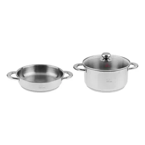 سرویس تابه و قابلمه 3 پارچه پارس استیل مدل فلزی کد 2424