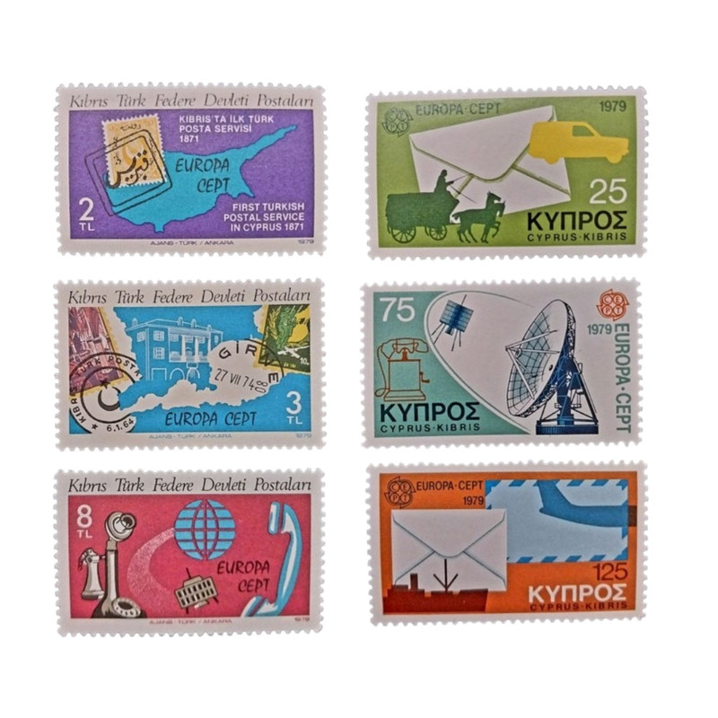 تمبر یادگاری مدل ارتباطات قبرس مجموعه 6 عددی