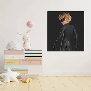 تابلو شاسی کودک مدل دختر کفشدوزکی و پسر گربه ای کد 8
