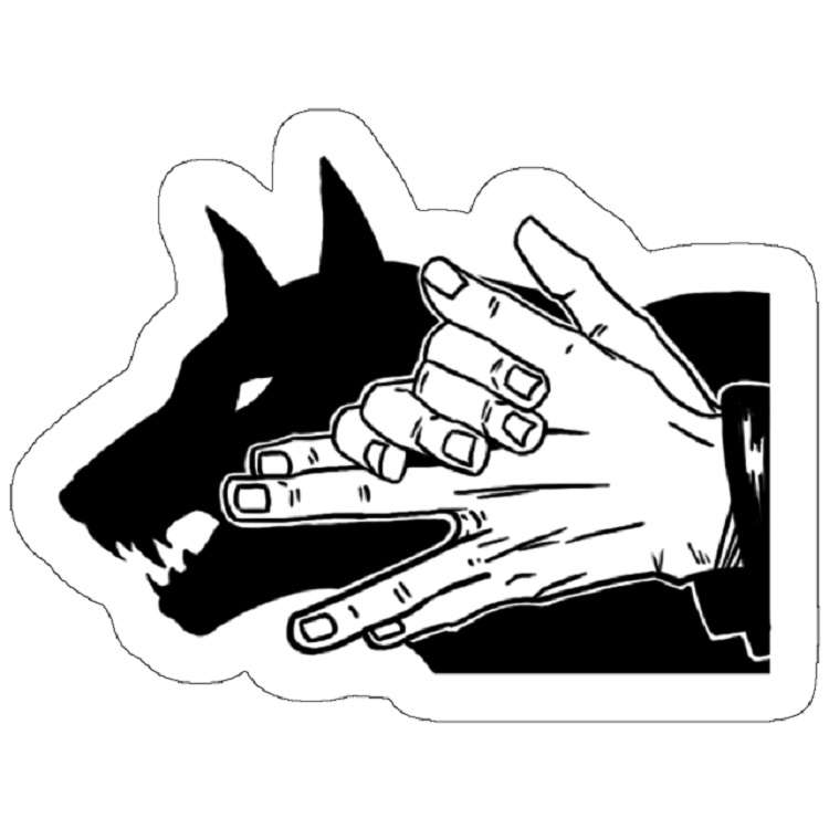 استیکر  لپ تاپ مدل Divine Dogs JJK Jujutsu Kaisen fan art