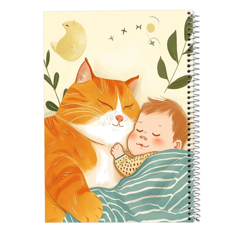 دفتر ژورنال نویسی 50 برگ مدوپد مدل نقطه ای طرح سگ و گربه کد DF17321