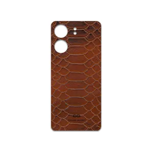 MAHOOT Brown-Snake-Leather Cover Sticker for Xiaomi Poco C65