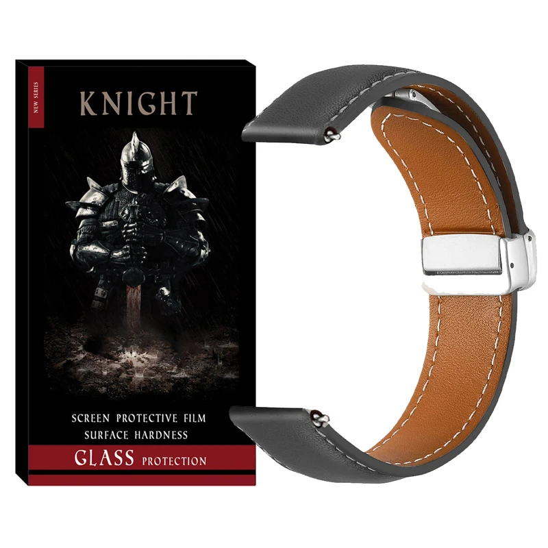 بند نایت مدل MAG Leather KT TW مناسب برای ساعت هوشمند گلوریمی M1 Pro / M2 Pro / GS1 Pro / GR1 / Calling Watch M2 / M2 Max