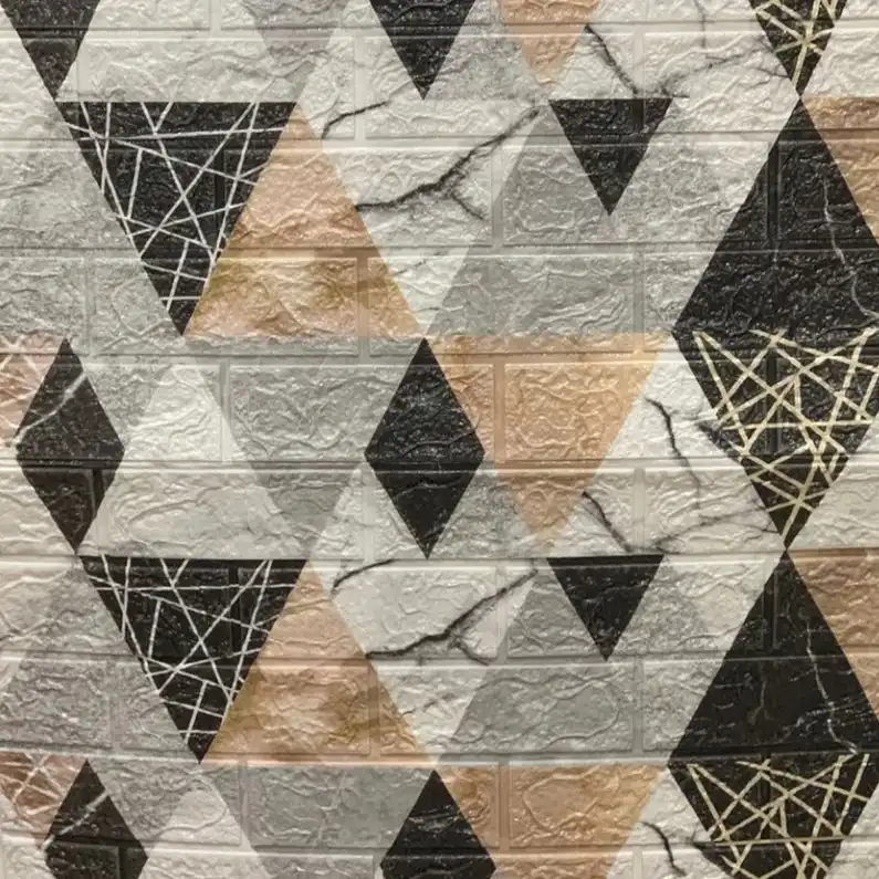 دیوارپوش مدل فومی پشت چسب دار طرح لاکچری بسته 5 عددی