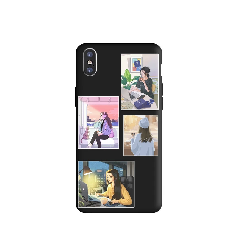 کاور قاب گارد طرح قاب عکس دخترونه کد a907 مناسب برای گوشی موبایل اپل iphone Xs Max