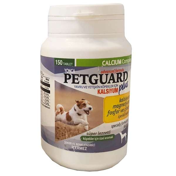 مکمل کلسیم سگ پتگارد مدل Calcium Tablets بسته 150 عددی