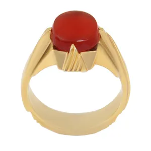 انگشتر نقره مردانه بازرگانی میلادی مدل سنگ عقیق یمانی رکاب دست ساز کد AM_2404