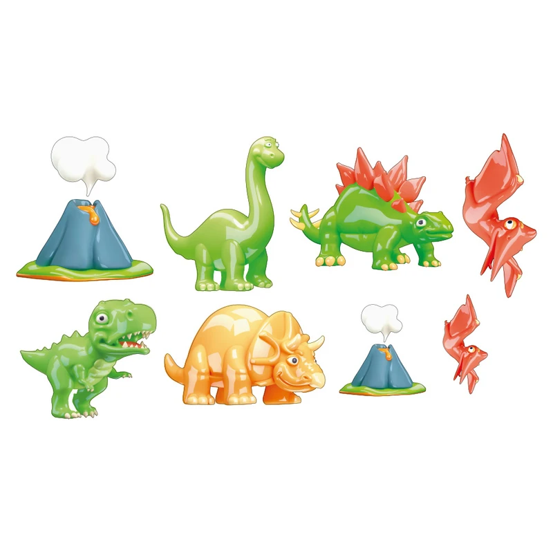استیکر دیواری کودک گراسیپا مدل دایناسورها مجموعه 8 عددی