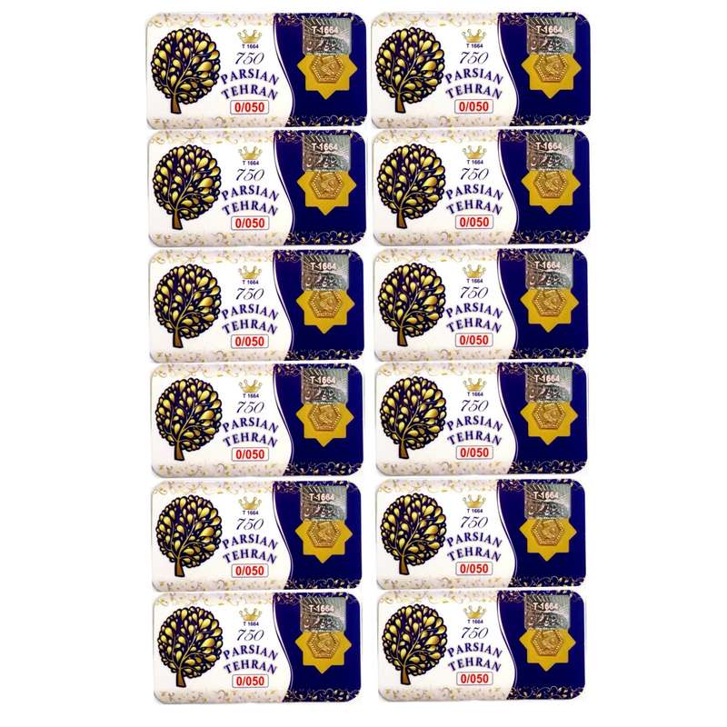 سکه گرمی طلا 18 عیار پارسیان تهران مدل الن نار ELN416 مجموعه 12 عددی