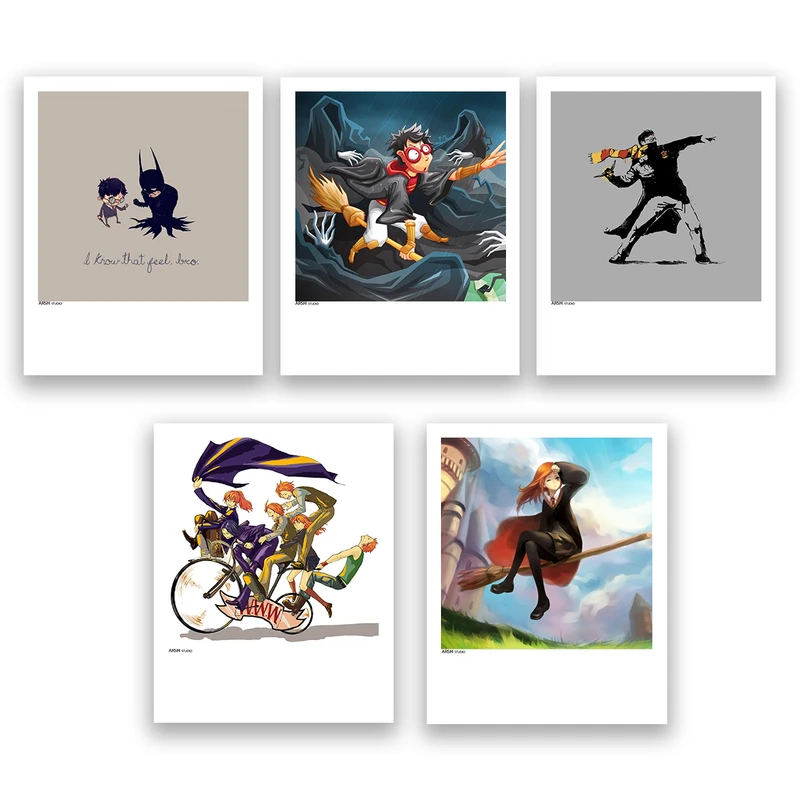 آویز تزیینی عرش مدل هری پاتر Harry Potter کد Asa543 مجموعه پنچ عددی