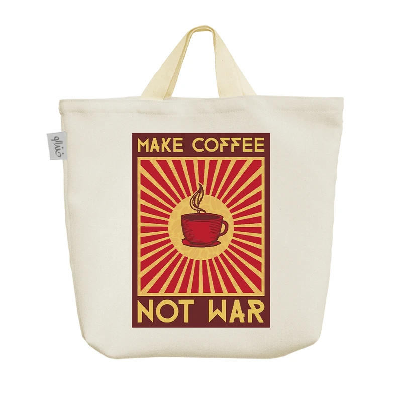 ساک خرید خندالو مدل قهوه بساز نه جنگ کد 10462