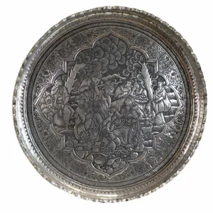 سینی قلمزنی طرح لیلی و مجنون