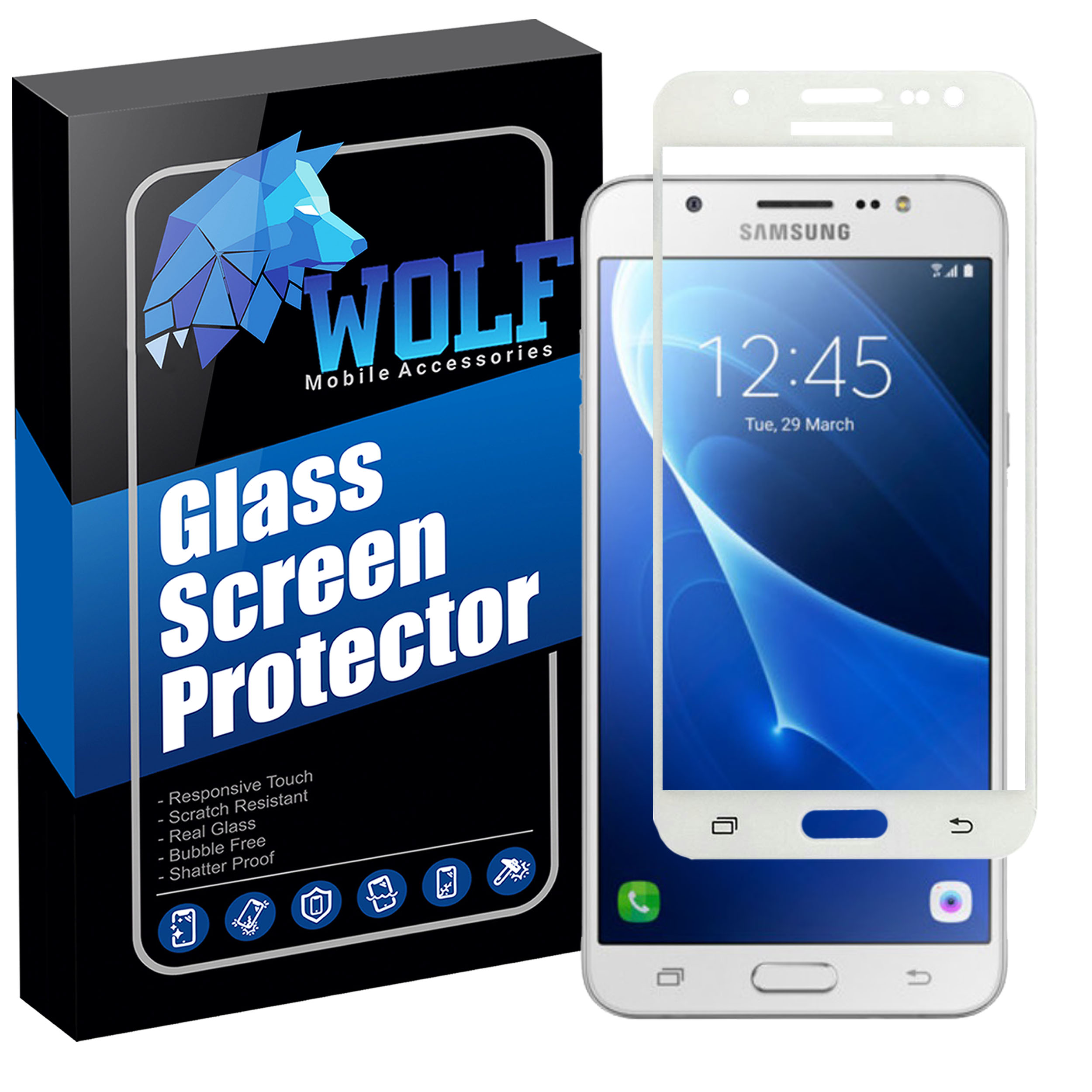محافظ صفحه نمایش ولف مدل FC-W مناسب برای گوشی موبایل سامسونگ Galaxy J7 2016