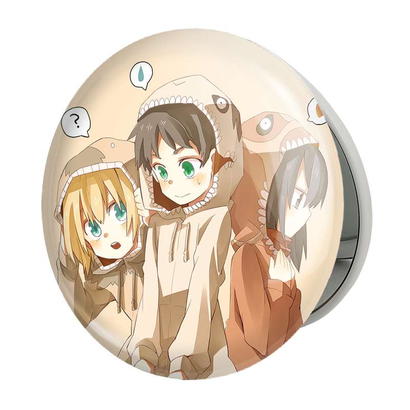 آینه جیبی خندالو طرح میکاسا و ارن و ارمین انیمه اتک آن تایتان Attack on Titan مدل تاشو کد 18565 آینه جیبی خندالو طرح میکاسا و ارن و ارمین انیمه اتک آن تایتان Attack on Titan مدل تاشو کد 18565