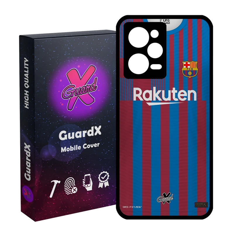 کاور گارد ایکس طرح بارسلونا مدل Glass10359 مناسب برای گوشی موبایل شیائومی Redmi Note 12 Pro 5G/Poco X5 Pro 5G/Note 12 Pro Pro speed