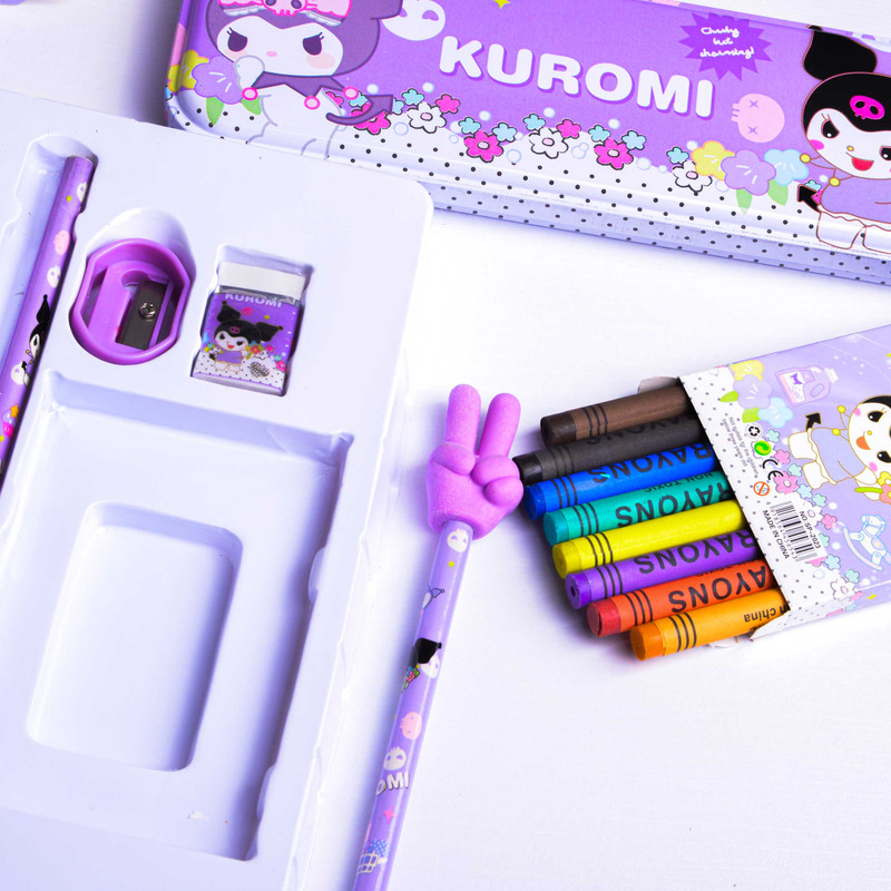 بسته لوازم تحریر مدل کرومی مجموعه 9 عددی