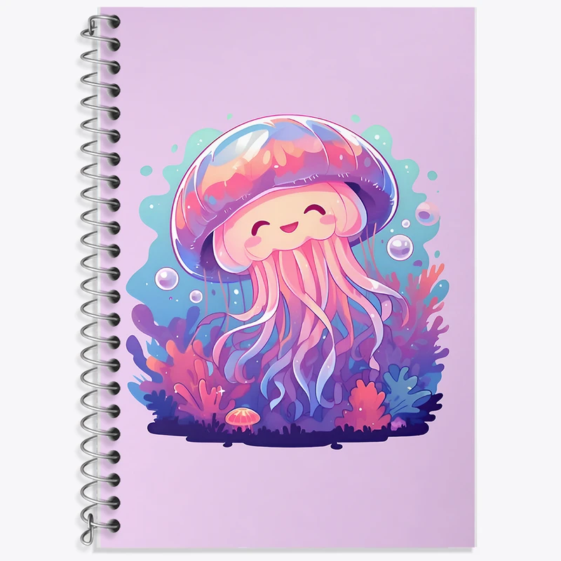 دفتر لغت 50 برگ خندالو طرح عروس دریایی کیوت کد F7864