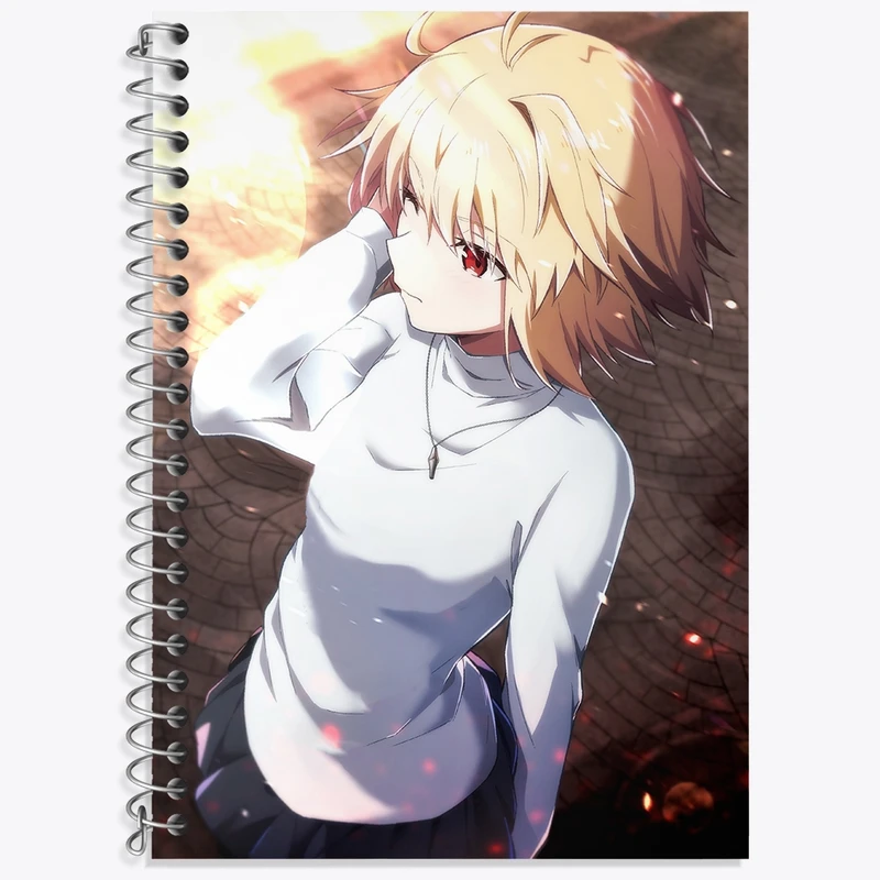 دفتر زبان 50 برگ خندالو مدل سه خط طرح بازی تسوکی هیمه‌ (Tsukihime) کد 34504
