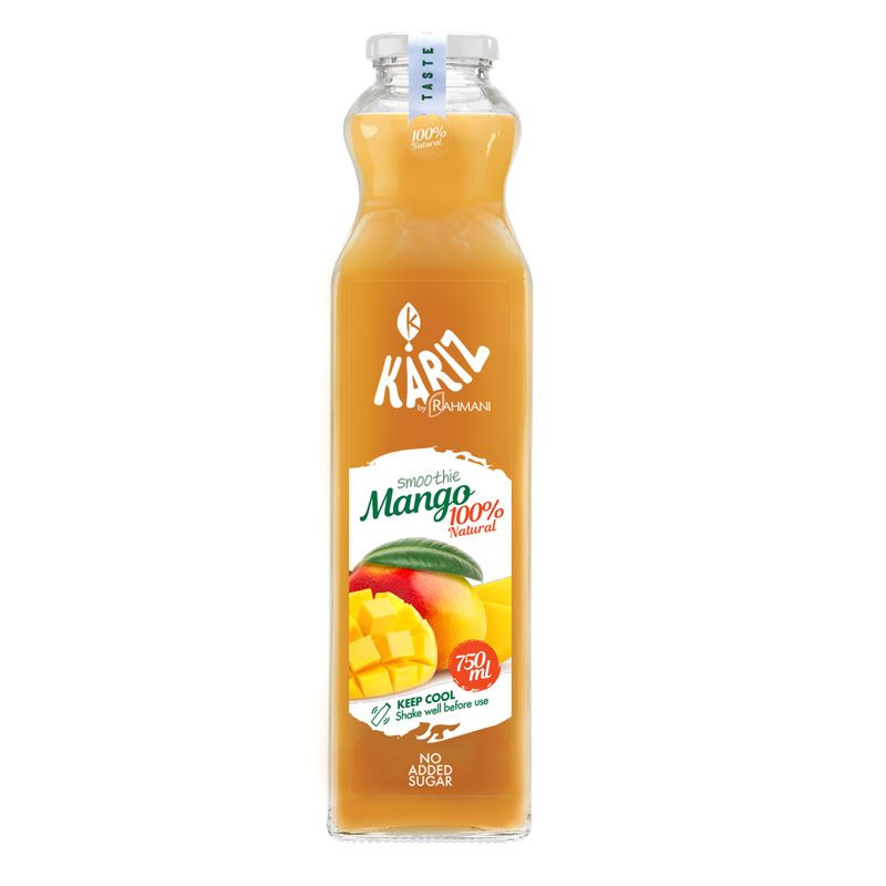 آبمیوه اسموتی انبه 750 میلی لیتر-100%طبیعی- بسته 6 عددی