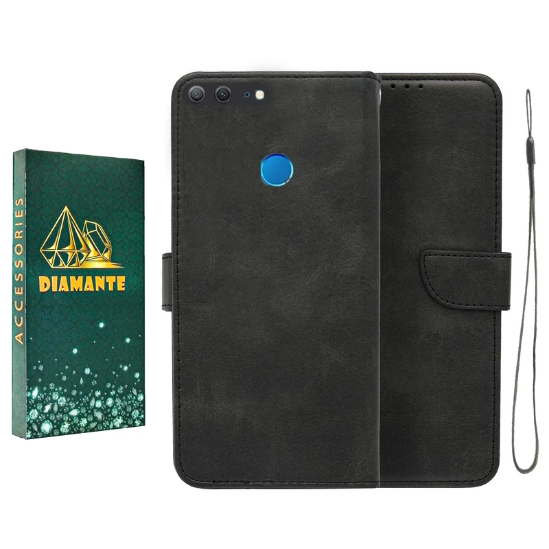 کیف کلاسوری دیامانته مدل Bandaviz Gn مناسب برای گوشی موبایل آنر 9 Lite به همراه بندآویز