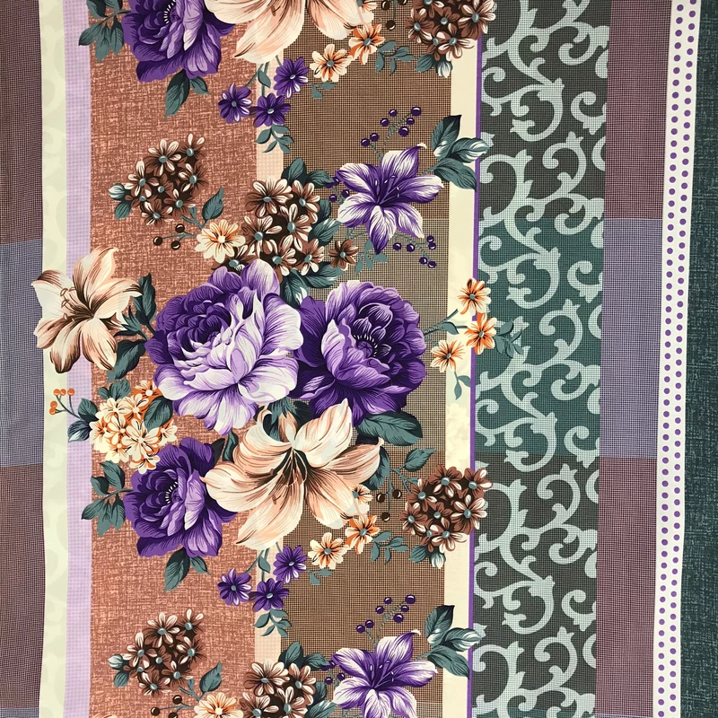 پارچه ملحفه نساجی طوبی مدل گل شهرزاد کد 14